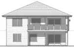 Arts & Crafts House Plan Rear Elevation - 144D-0020 - Shop House Plans and More