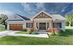 Beach & Coastal House Plan Front of Home - Doral Craftsman Home 144D-0023 - Search House Plans and More
