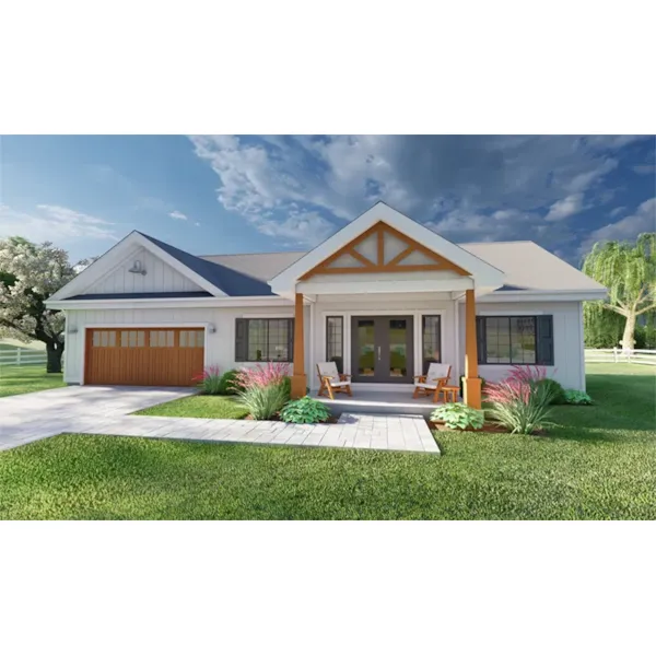 Country House Plan Front of Home - Doral Craftsman Home 144D-0023 - Search House Plans and More