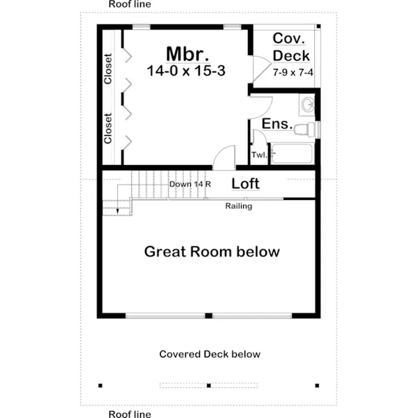 European House Plan Second Floor - Good Harbor A-Frame Home 144D-0040 | House Plans and More