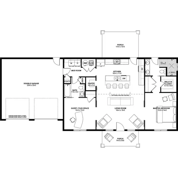 Craftsman House Plan First Floor - 144D-0049 | House Plans and More