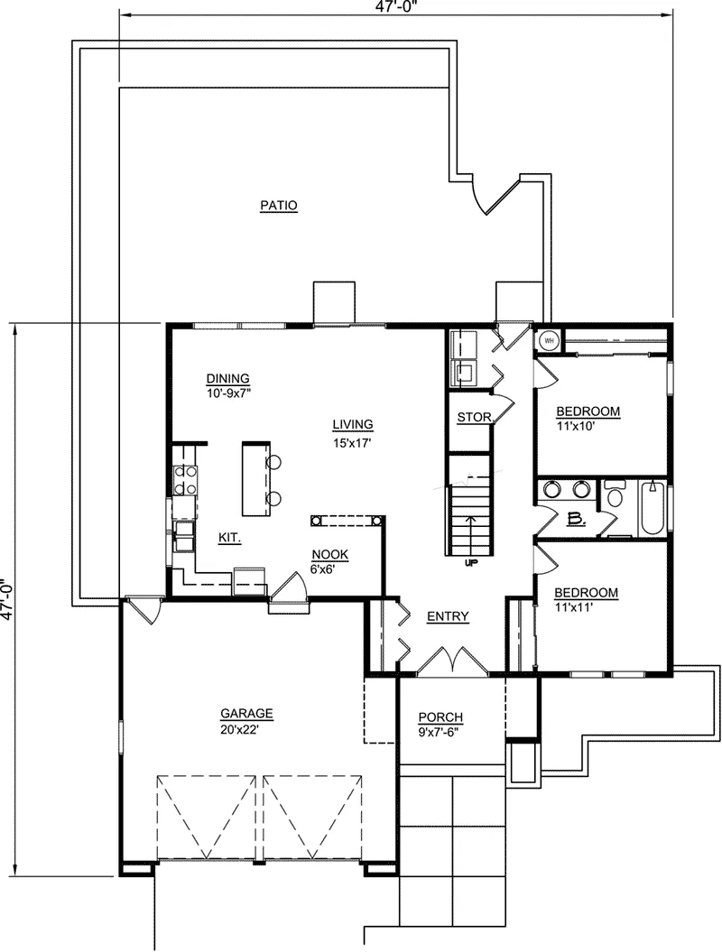 Sunbelt House Plan First Floor - 145D-0004 - Shop House Plans and More
