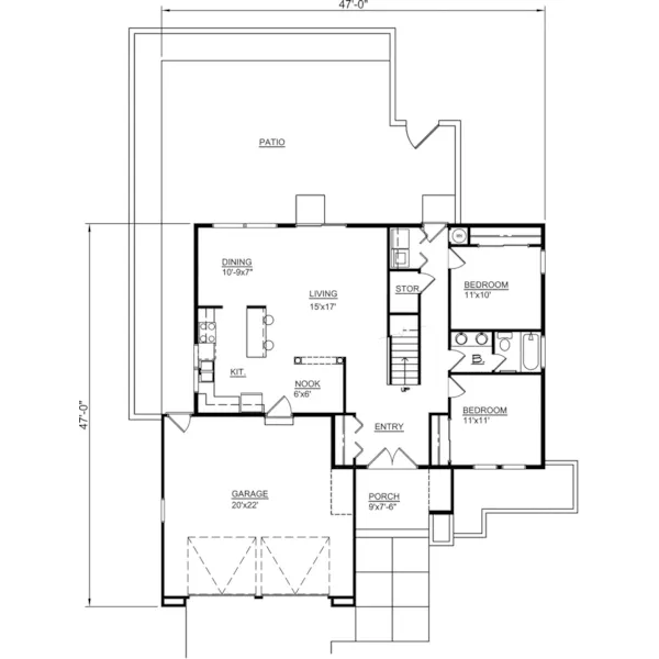 Adobe House Plans & Southwestern Home Design First Floor - 145D-0004 - Shop House Plans and More