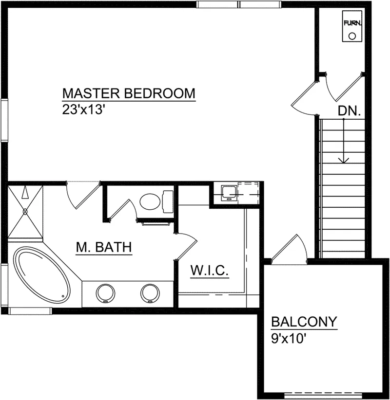Sunbelt House Plan Second Floor - 145D-0004 - Shop House Plans and More