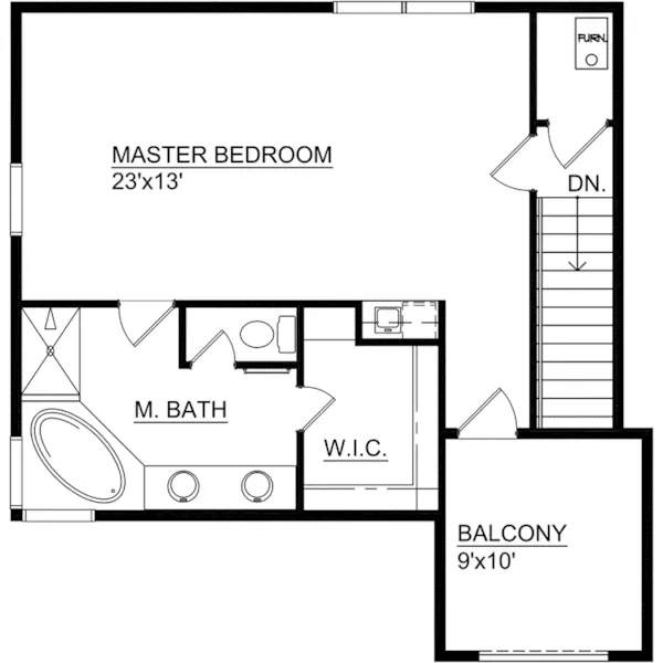 Adobe House Plans & Southwestern Home Design Second Floor - 145D-0004 - Shop House Plans and More