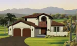 Sunbelt House Plan Front of Home - 145D-0004 - Shop House Plans and More