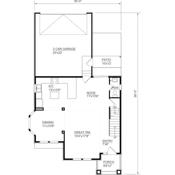 Arts & Crafts House Plan First Floor - 145D-0005 - Shop House Plans and More