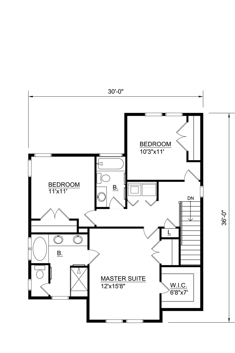 Arts & Crafts House Plan Second Floor - 145D-0005 - Shop House Plans and More