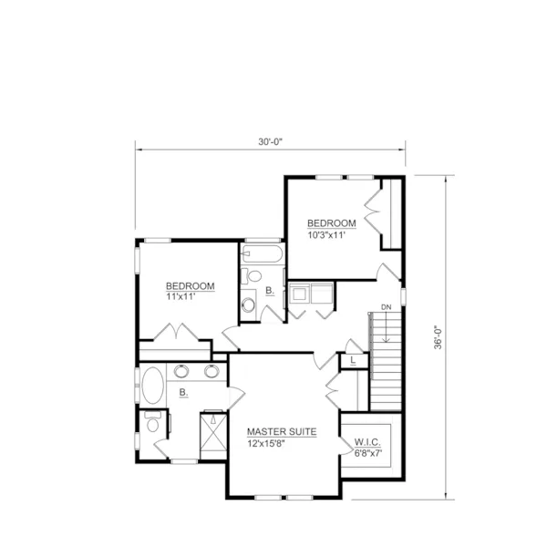 Arts & Crafts House Plan Second Floor - 145D-0005 - Shop House Plans and More