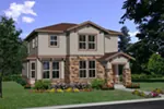 Arts & Crafts House Plan Front of Home - 145D-0005 - Shop House Plans and More
