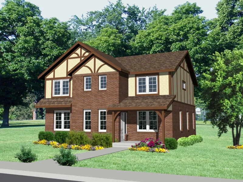 European House Plan Front of Home - 145D-0007 - Shop House Plans and More