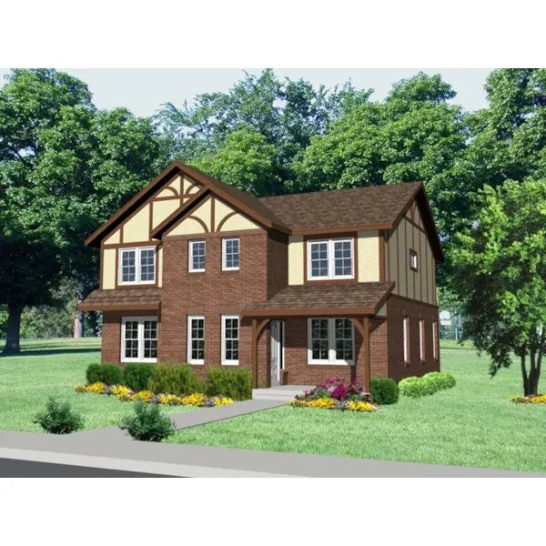 Tudor House Plan Front of Home - 145D-0007 - Shop House Plans and More