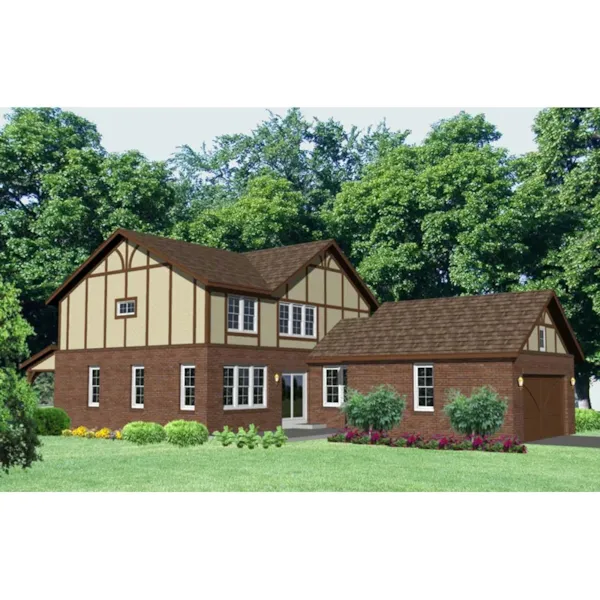 Tudor House Plan Rear Photo 01 - 145D-0007 - Shop House Plans and More