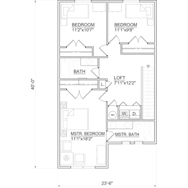 Beach & Coastal House Plan Second Floor - 145D-0009 - Shop House Plans and More