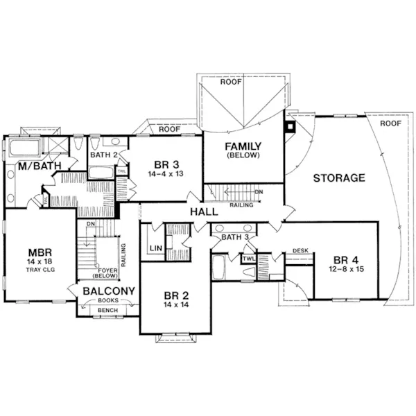 Traditional House Plan Second Floor - Francis Place Luxury Home 146D-0001 - Search House Plans and More