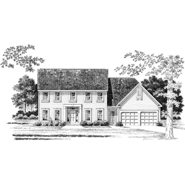 Georgian House Plan Front Image of House - 146D-0002 - Shop House Plans and More