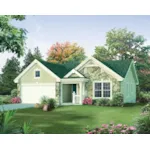 Ranch House Plan Front of House 147D-0001