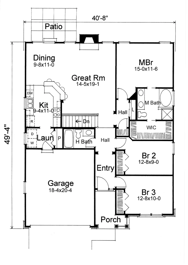 Traditional House Plan First Floor - 147D-0010 | House Plans and More