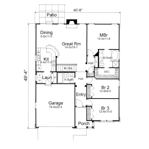 Traditional House Plan First Floor - 147D-0010 | House Plans and More