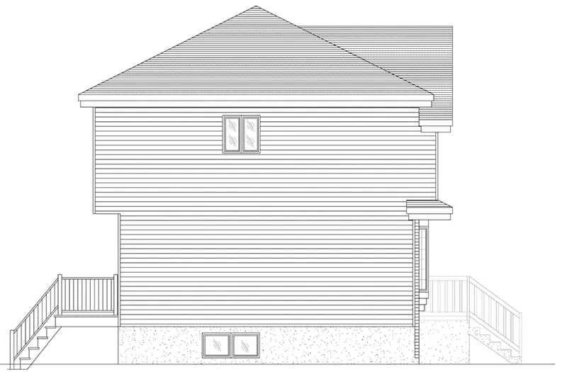 Traditional House Plan Left Elevation - 148D-0001 - Shop House Plans and More