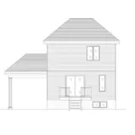 Country House Plan Rear Elevation - Fordville Narrow Lot Home 148D-0001 - Shop House Plans and More