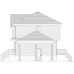 Country House Plan Right Elevation - Fordville Narrow Lot Home 148D-0001 - Shop House Plans and More