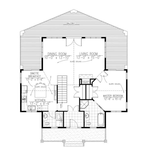 Vacation House Plan First Floor - Indian Lake Vacation Home 148D-0002 - Shop House Plans and More