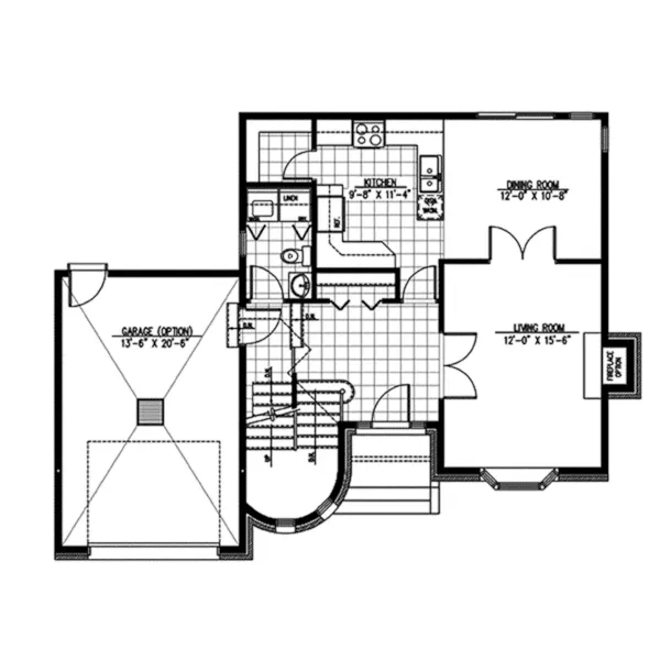 Country French House Plan First Floor - Leon Place European Home 148D-0003 - Shop House Plans and More