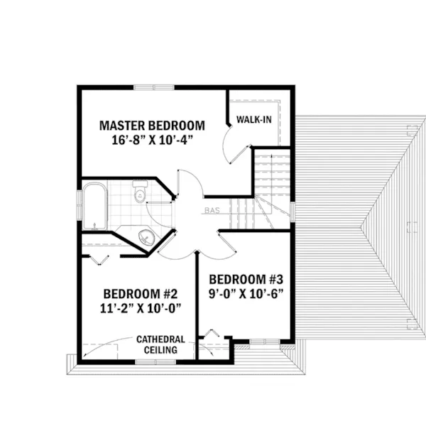 Neoclassical House Plan Second Floor - Lohman Narrow Lot Home 148D-0004 - Shop House Plans and More