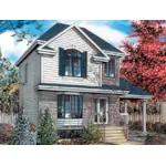 Traditional House Plan Front of House 148D-0004