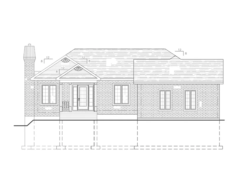 Bungalow House Plan Front Elevation - 148D-0005 - Shop House Plans and More