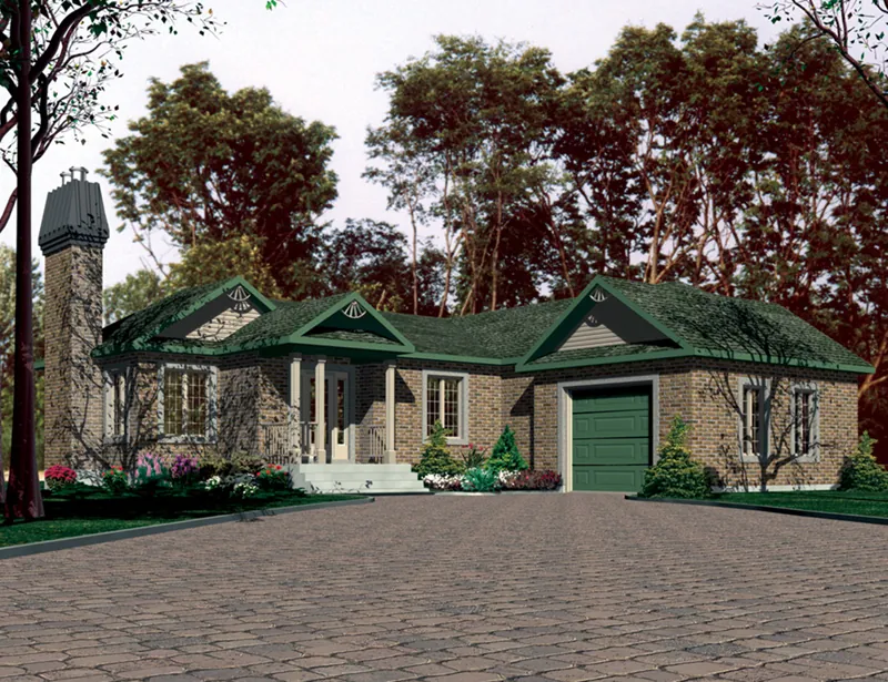 Bungalow House Plan Front of Home - 148D-0005 - Shop House Plans and More