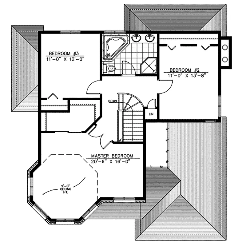 Cabin & Cottage House Plan Second Floor - 148D-0006 - Shop House Plans and More