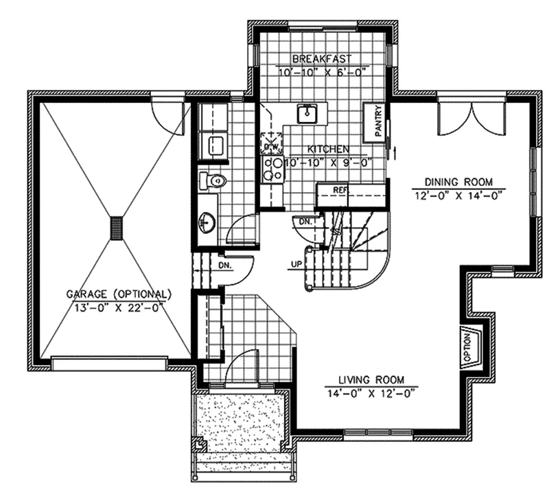 Cabin & Cottage House Plan First Floor - 148D-0007 - Shop House Plans and More