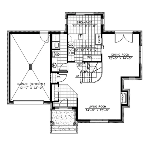 Cabin & Cottage House Plan First Floor - Oberlin Bay Traditional Home 148D-0007 - Shop House Plans and More