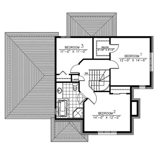 Cabin & Cottage House Plan Second Floor - Oberlin Bay Traditional Home 148D-0007 - Shop House Plans and More