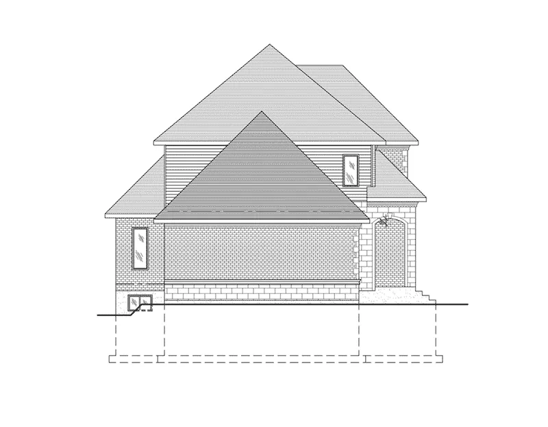 Cabin & Cottage House Plan Left Elevation - 148D-0007 - Shop House Plans and More