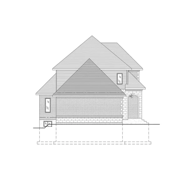 Cabin & Cottage House Plan Left Elevation - Oberlin Bay Traditional Home 148D-0007 - Shop House Plans and More