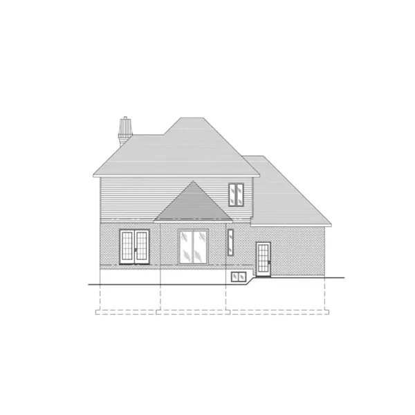 Cabin & Cottage House Plan Rear Elevation - Oberlin Bay Traditional Home 148D-0007 - Shop House Plans and More