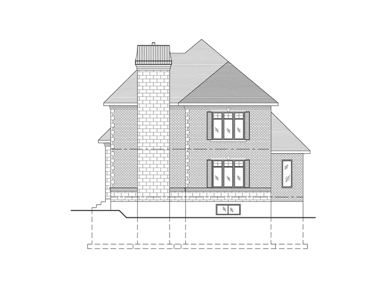 Cabin & Cottage House Plan Right Elevation - 148D-0007 - Shop House Plans and More