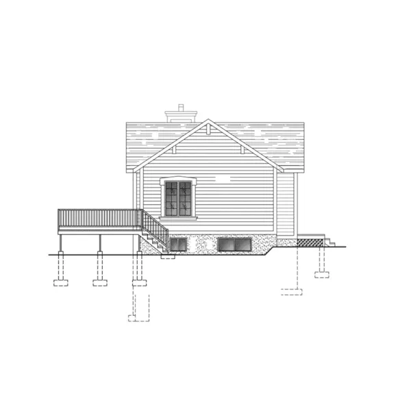 Bungalow House Plan Left Elevation - Ocean Cove Vacation Home 148D-0008 - Shop House Plans and More