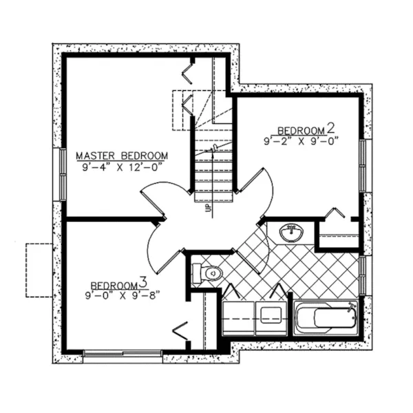 Bungalow House Plan Lower Level Floor - Ocean Cove Vacation Home 148D-0008 - Shop House Plans and More