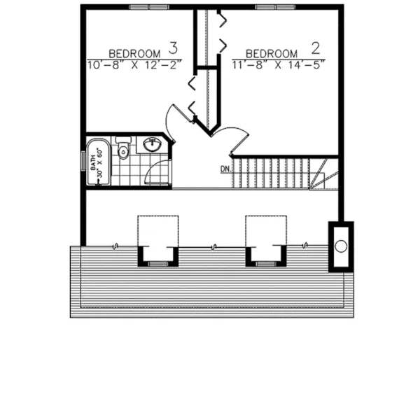 Cabin & Cottage House Plan Second Floor - Pullen Inlet Vacation Cottage 148D-0009 - Shop House Plans and More