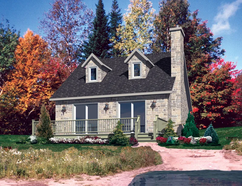 Cabin & Cottage House Plan Front of Home - 148D-0009 - Shop House Plans and More