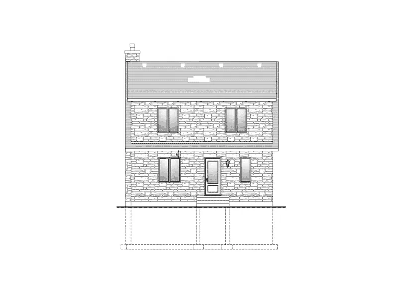 Cabin & Cottage House Plan Rear Elevation - 148D-0009 - Shop House Plans and More