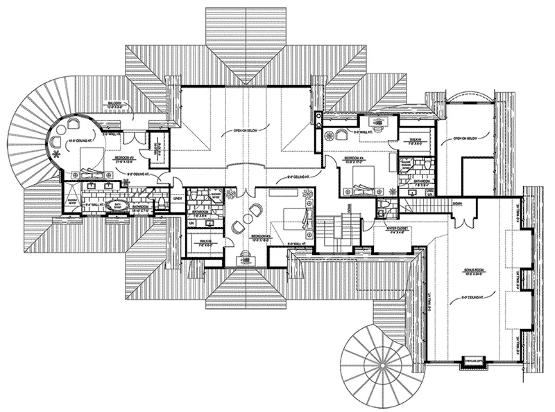 Cabin & Cottage House Plan Second Floor - 148D-0010 - Shop House Plans and More