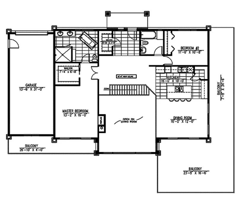Bungalow House Plan First Floor - 148D-0011 - Shop House Plans and More