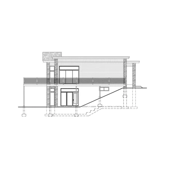 Modern House Plan Left Elevation - Piper Creek Modern Home 148D-0011 - Shop House Plans and More