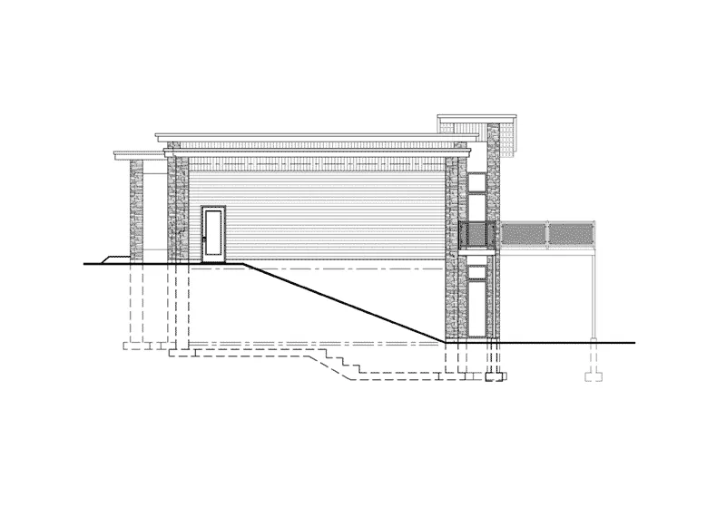 Bungalow House Plan Right Elevation - 148D-0011 - Shop House Plans and More