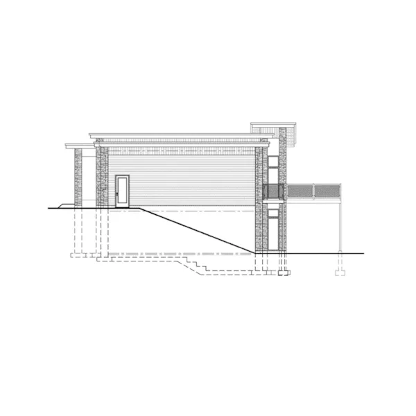 Modern House Plan Right Elevation - Piper Creek Modern Home 148D-0011 - Shop House Plans and More